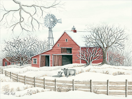 Picture of WINTER BARN WITH WINDMILL