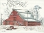 Picture of WINTER BARN WITH PICKUP TRUCK