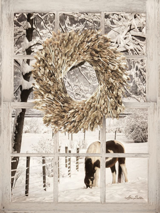 Picture of WINTER HORSE WINDOW VIEW