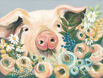 Picture of PIG IN THE FLOWER GARDEN