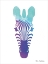 Picture of VIOLET AND TEAL ZEBRA