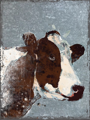 Picture of COW ON GALVANIZED METAL