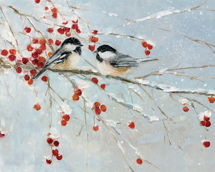 Picture of CHICKADEES IN WINTER