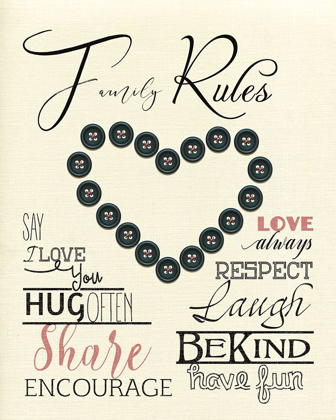 Picture of FAMILY RULES BUTTONS