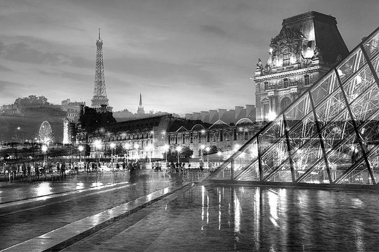 Picture of LOUVRE WITH EIFFEL TOWER VISTA #2