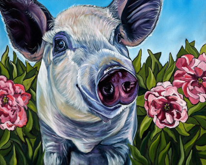 Picture of PIGS AND PEONIES