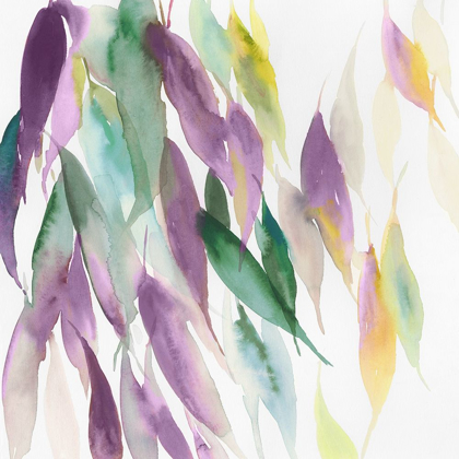 Picture of FALLEN COLORFUL LEAVES I VIOLET VERSION