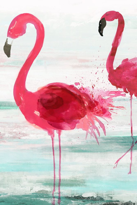 Picture of BEACH FLAMINGOES