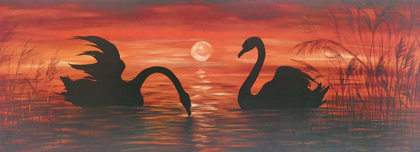 Picture of SWANS IN THE SUNSET