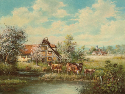 Picture of COWS BY THE RIVER
