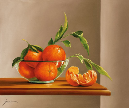 Picture of TANGERINES WITH GREEN