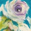 Picture of FLORAL ON TURQUOIS I