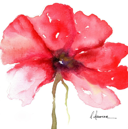 Picture of WATERCOLOR POPPY I