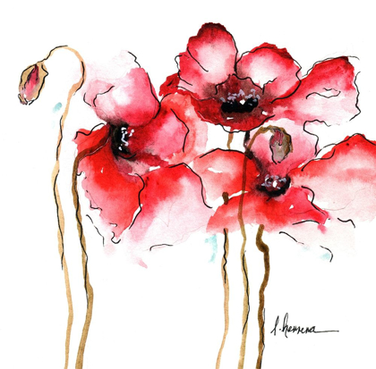 Picture of WATERCOLOR POPPIES I