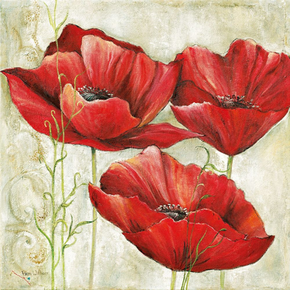 Picture of THREE RED POPPIES I