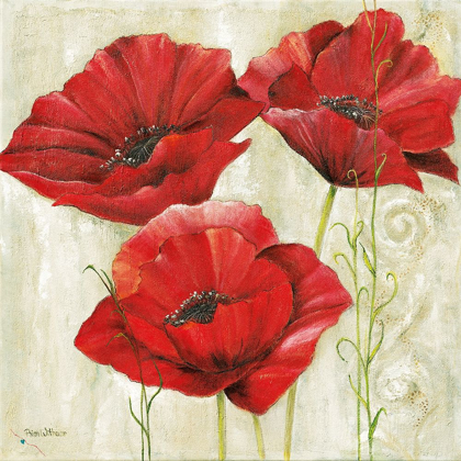 Picture of THREE RED POPPIES II