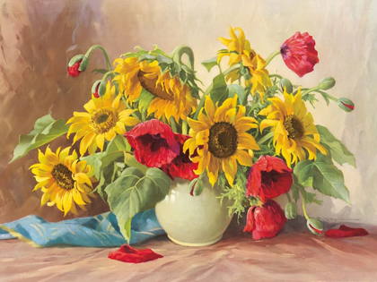 Picture of POPPIES AND SUNFLOWERS