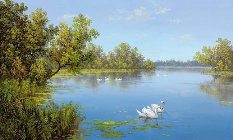 Picture of RIVER WITH SWANS II