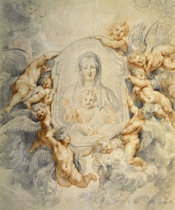 Picture of IMAGE OF THE VIRGIN PORTRAYED WITH ANGELS