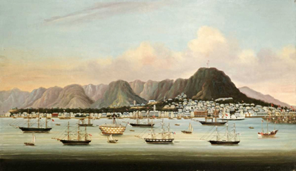 Picture of A VIEW OF VICTORIA, HONG KONG, WITH THE HULK H.M.S PRINCESS CHARLOTTE
