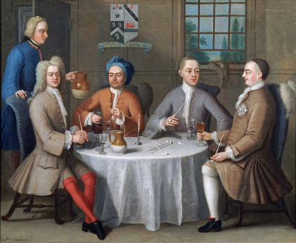 Picture of SIR THOMAS SEBRIGHT, SIR JOHN BLAND AND TWO FRIENDS