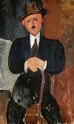 Picture of SEATED MAN - LEANING ON A CANE