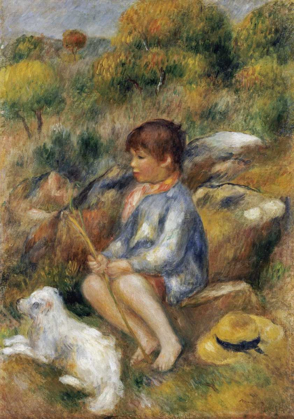 Picture of YOUNG BOY BY A BROOK