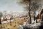 Picture of A WINTER LANDSCAPE WITH SKATERS AND A BIRD TRAP