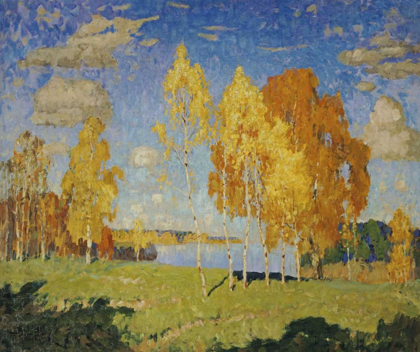 Picture of LANDSCAPE WITH BIRCH TREES