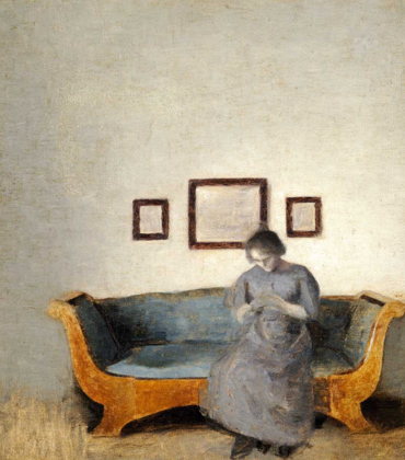 Picture of IDA HAMMERSHOI SITTING ON A SOFA
