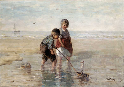 Picture of CHILDREN PLAYING BY THE SEASIDE