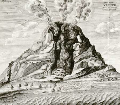 Picture of ENGRAVING OF VESUVIUS ERUPTING