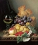 Picture of A BASKET OF GRAPES, RASPBERRIES
