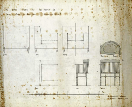 Picture of DESIGNS FOR AN UPHOLSTERED CHAIR, 1909