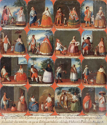 Picture of CASTAS. A VIEW OF THE VARIOUS PEOPLES OF MEXICO