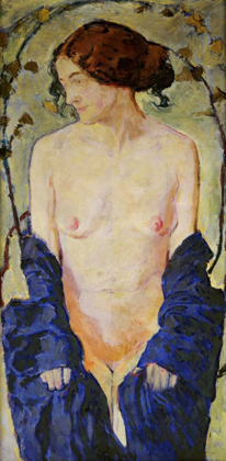 Picture of STANDING NUDE WITH BLUE ROBE