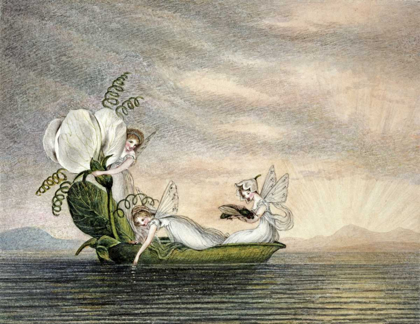 Picture of FAIRIES FLOATING DOWNSTREAM IN A PEAPOD