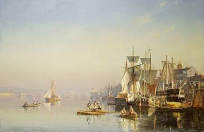 Picture of FISHING BOATS AND BARGES ON THE THAMES
