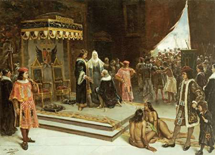 Picture of COLUMBUS BEFORE THE SPANISH COURT AFTER HIS RETURN FROM THE AMERICAS