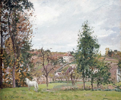 Picture of LANDSCAPE WITH A WHITE HORSE