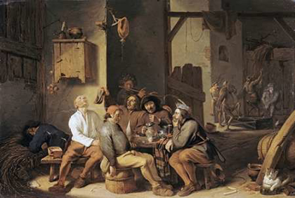 Picture of PEASANTS SMOKING AND DRINKING