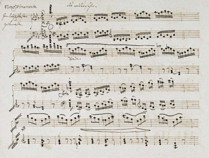 Picture of MANUSCRIPT OF THE SECOND AND THIRD MOVEMENTS, PIANO SONATA IN E FLAT