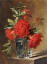 Picture of RED CARNATIONS AND A SPRIG OF BERRIES