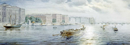 Picture of THE WINTER PALACE FROM THE RIVER NEVA, ST. PETERSBURG