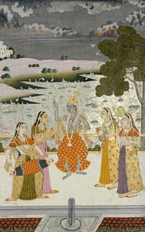 Picture of KRISHNA WITH THE GOPIS