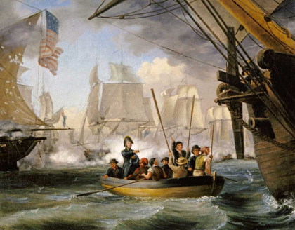 Picture of COMMODORE PERRY LEAVING THE LAWRENCE