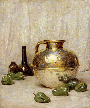 Picture of STILL LIFE WITH GREEN PEPPERS AND JUG