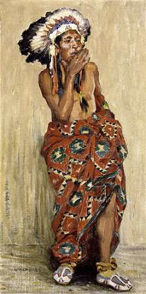 Picture of INDIAN WITH BLANKET