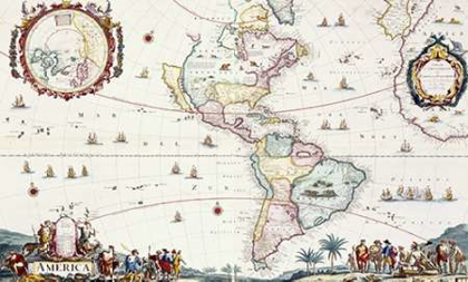 Picture of MAP OF THE AMERICAS, 1696