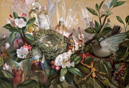 Picture of FAIRIES ROUND A BIRDS NEST - THE DISTRESSED MOTHER